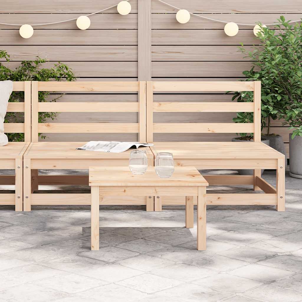Garden Sofas Armless 2 pcs 70x70x67cm Solid Wood Pine Middle Sofa (2 pcs) Natural pine