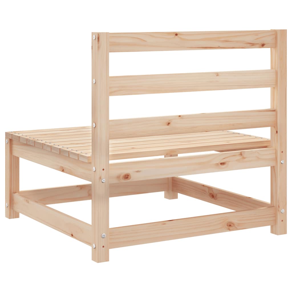 Garden Sofas Armless 2 pcs 70x70x67cm Solid Wood Pine Middle Sofa (2 pcs) Natural pine