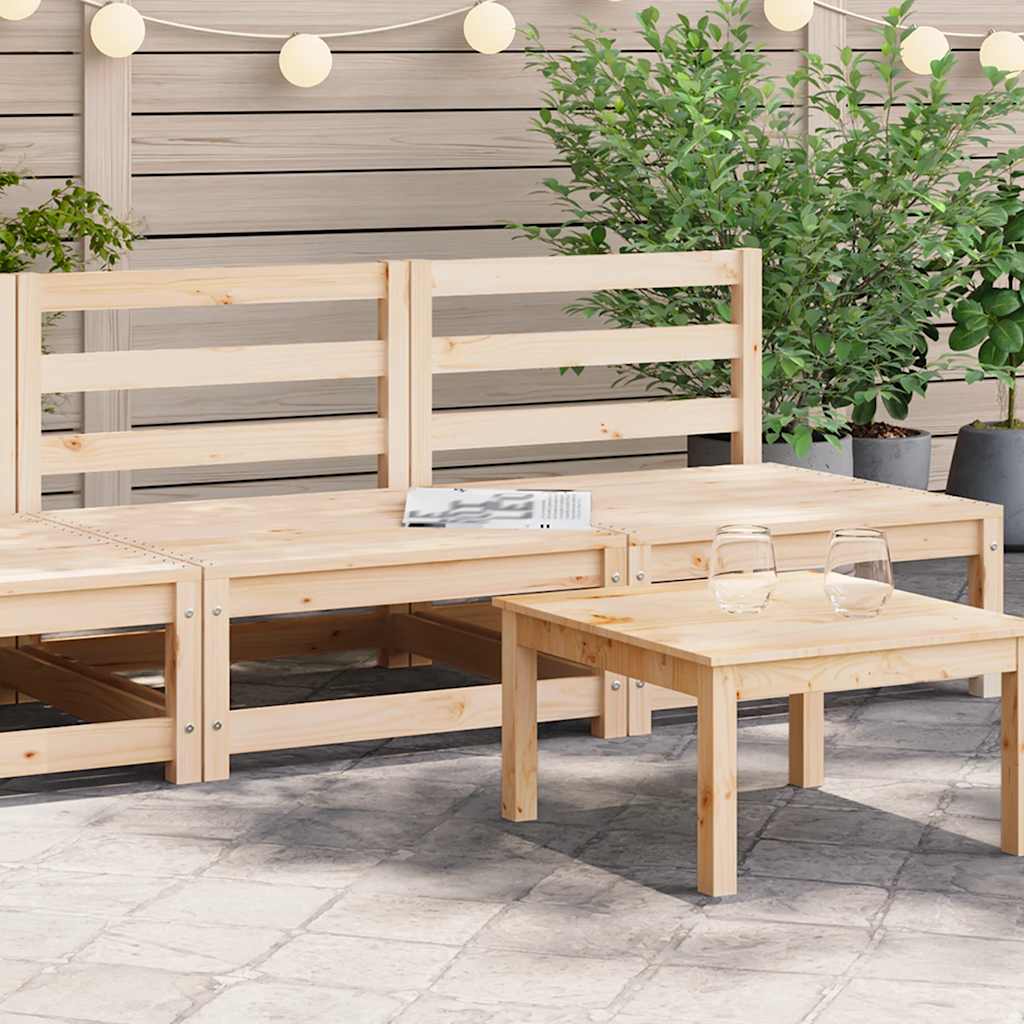 Garden Sofas Armless 2 pcs 70x70x67cm Solid Wood Pine Middle Sofa (2 pcs) Natural pine