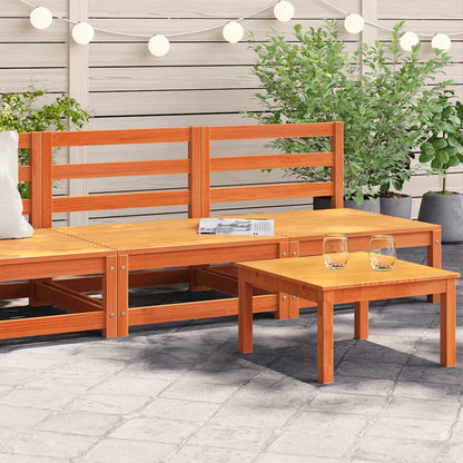 Garden Sofas Armless 2 pcs 70x70x67cm Solid Wood Pine Middle Sofa (2 pcs) Wax brown