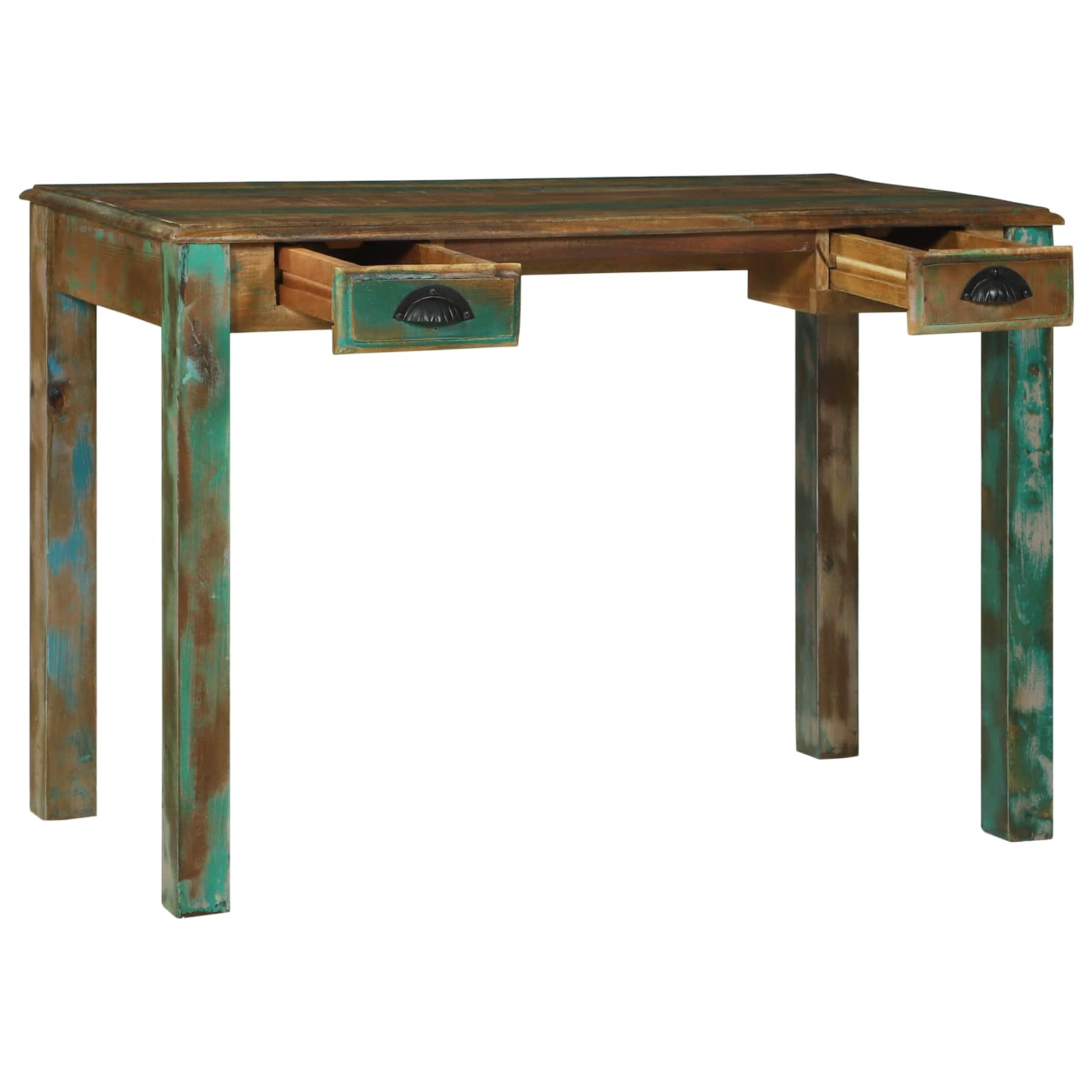 vidaXL Writing Desk Brown 112 x 55 x 76 cm Solid Reclaim Wood 2