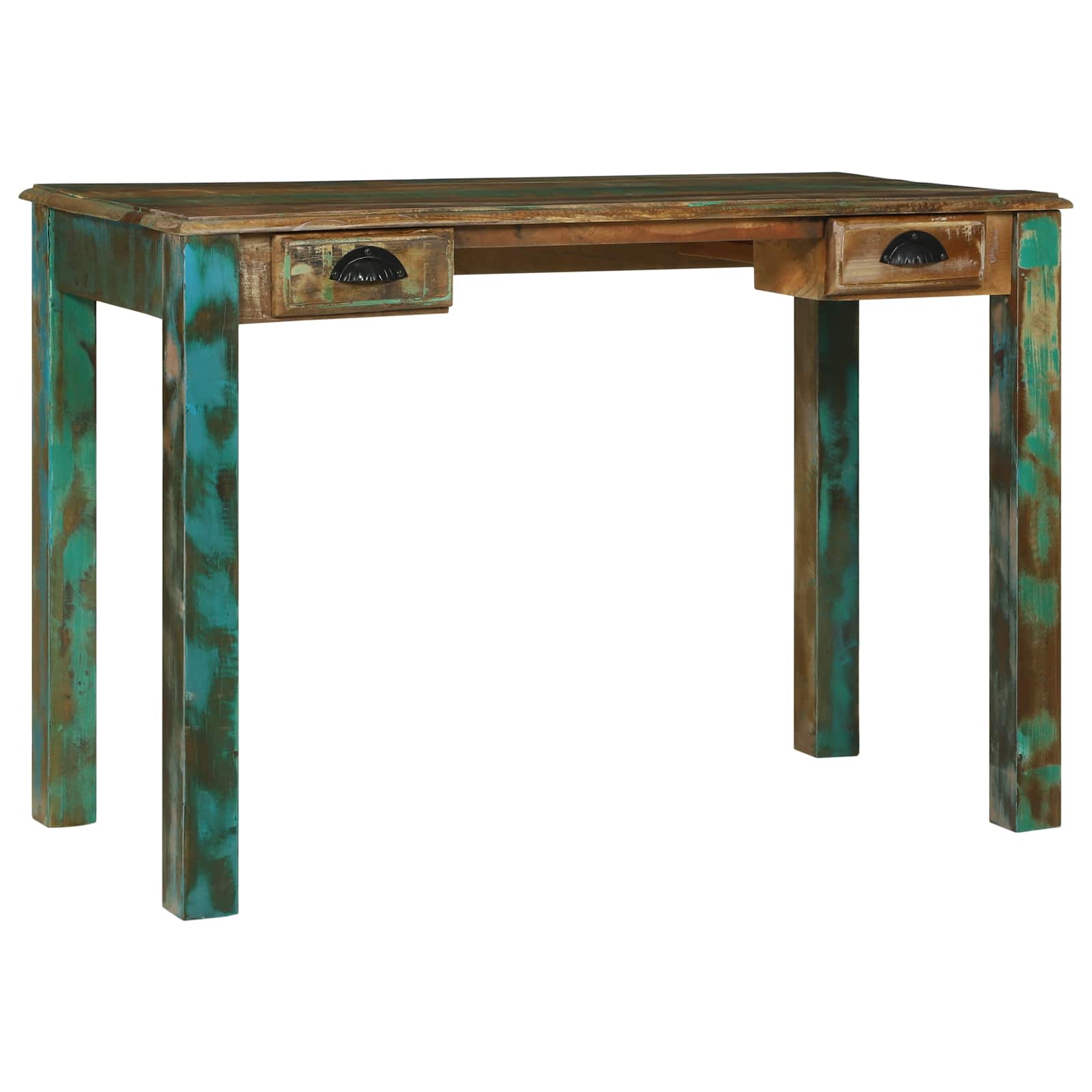 vidaXL Writing Desk Brown 112 x 55 x 76 cm Solid Reclaim Wood 4