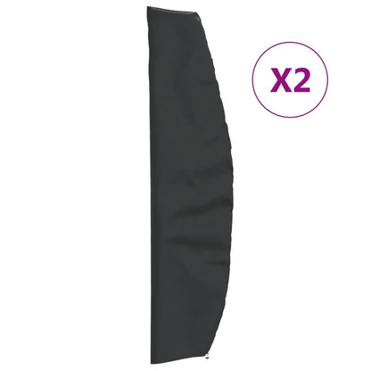 Garden Umbrella Covers 2 pcs 420D Oxford Fabric 265 x 50/70/40 cm