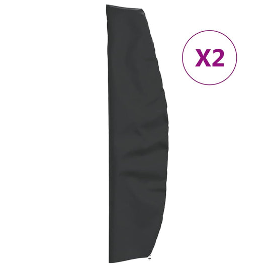 Garden Umbrella Covers 2 pcs 420D Oxford Fabric 265 x 50/70/40 cm