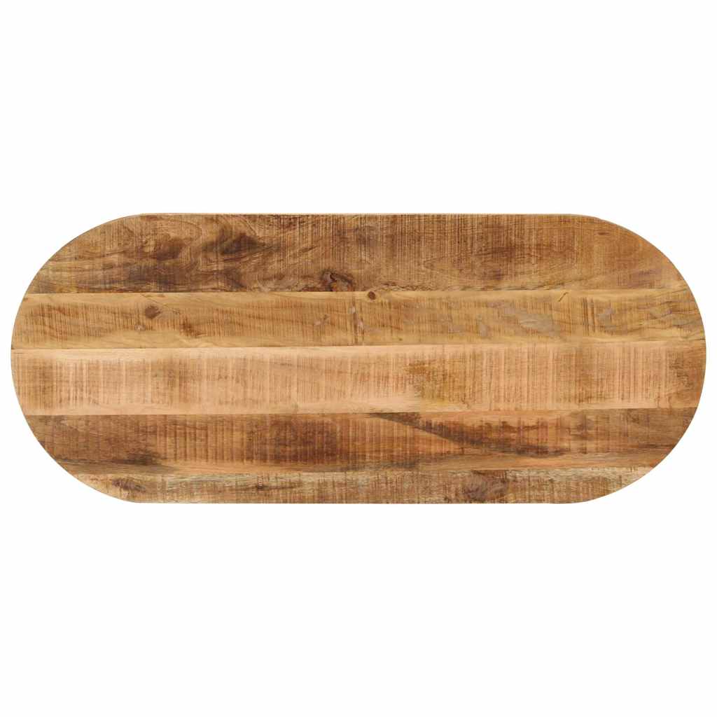 Table Top 80x40x2.5 cm Oval Solid Wood Mango Thickness 25 mm Rough mango wood(natural) 80 cm