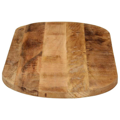 Table Top 80x40x2.5 cm Oval Solid Wood Mango Thickness 25 mm Rough mango wood(natural) 80 cm
