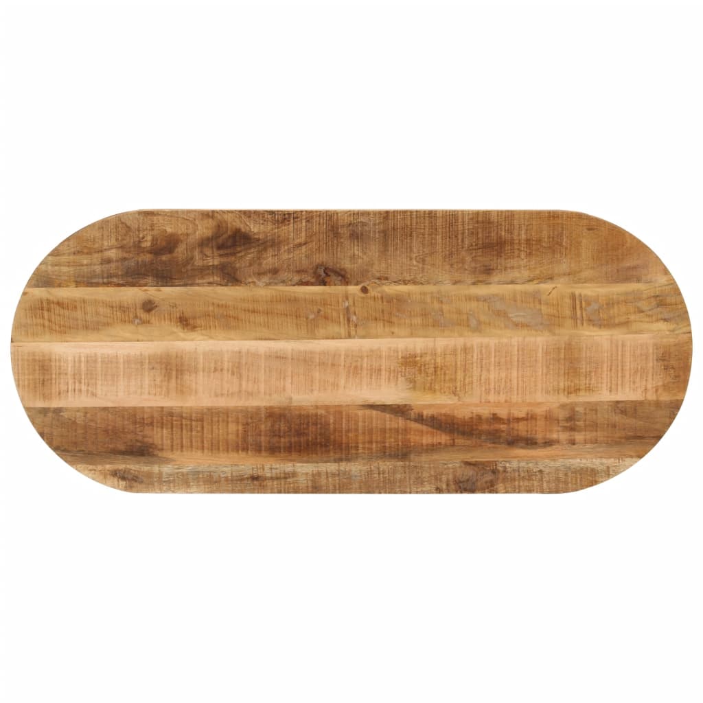 Table Top 80x40x2.5 cm Oval Solid Wood Mango Thickness 25 mm Rough mango wood(natural) 110 cm
