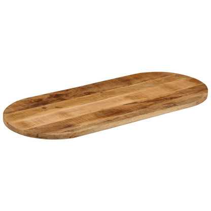 Table Top 100x50x2.5 cm Oval Solid Wood Mango Thickness 25 mm Rough mango wood(natural) 120 cm