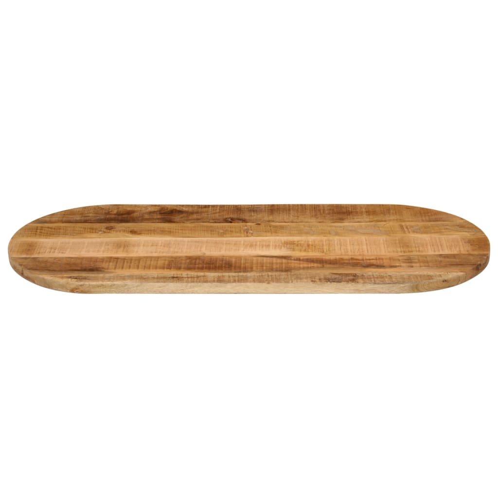 Table Top 100x50x2.5 cm Oval Solid Wood Mango Thickness 25 mm Rough mango wood(natural) 120 cm