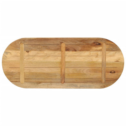 Table Top 100x50x2.5 cm Oval Solid Wood Mango Thickness 25 mm Rough mango wood(natural) 120 cm