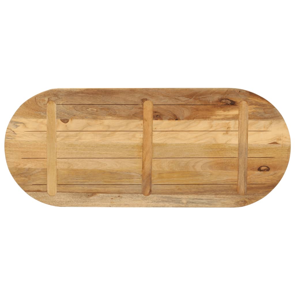 Table Top 100x50x3.8 cm Oval Solid Wood Mango Thickness 38 mm Rough mango wood(natural) 110 cm