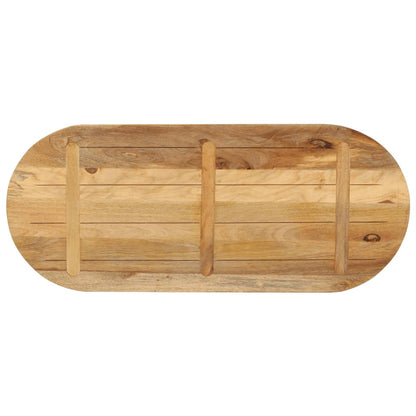 Table Top 100x50x3.8 cm Oval Solid Wood Mango Thickness 38 mm Rough mango wood(natural) 110 cm