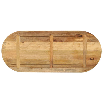 Table Top 120x60x3.8 cm Oval Solid Wood Mango Thickness 38 mm Rough mango wood(natural) 120 cm