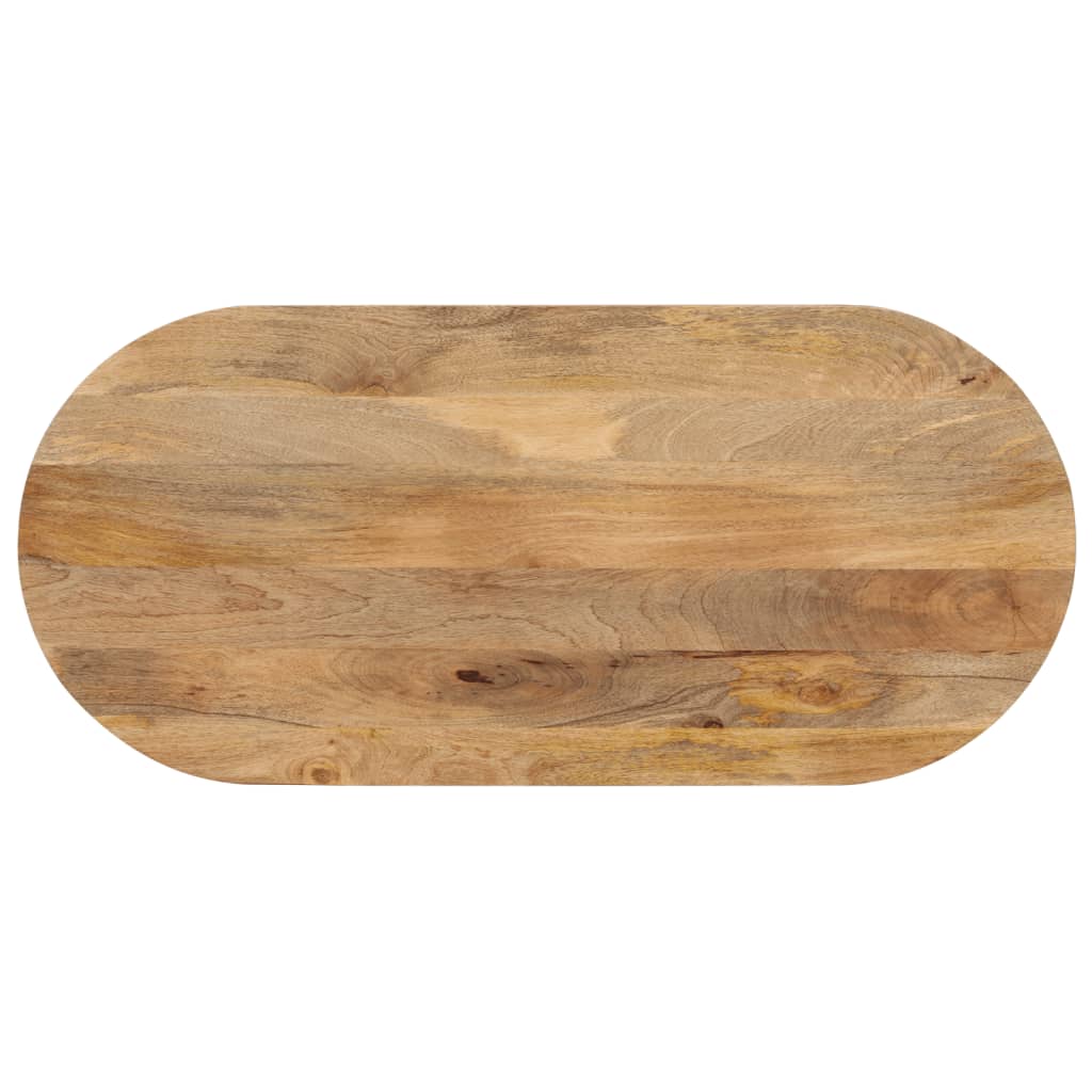 Table Top 80x40x2.5 cm Oval Solid Wood Mango Thickness 25 mm Mango wood(natural) 100 cm