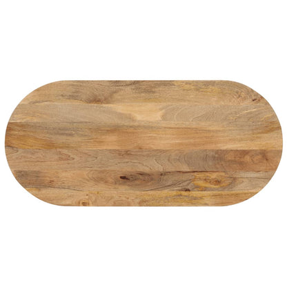 Table Top 80x40x2.5 cm Oval Solid Wood Mango Thickness 25 mm Mango wood(natural) 100 cm