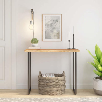 Wall Shelf 40x40x3.8 cm Square Solid Wood Acacia Live Edge Natural Solid Acacia Wood 80 cm