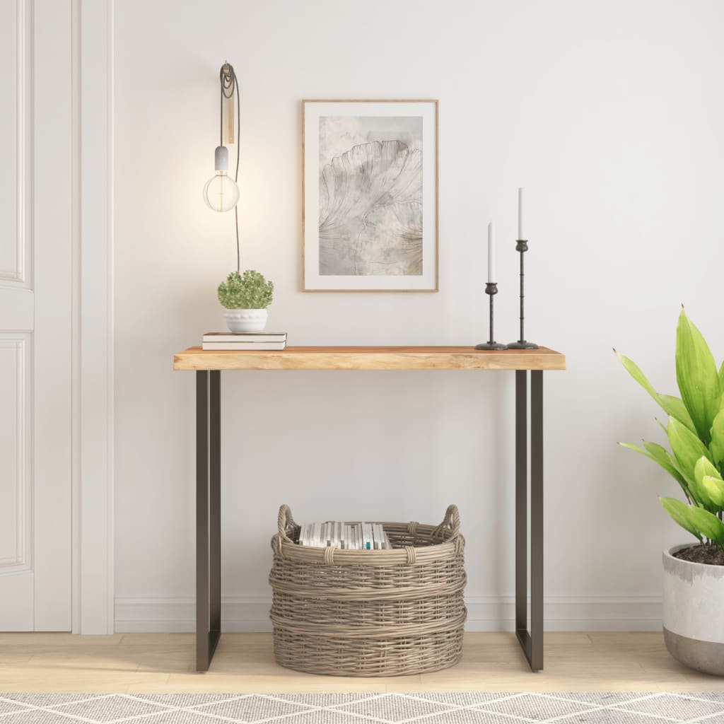Wall Shelf 40x40x3.8 cm Square Solid Wood Acacia Live Edge Natural Solid Acacia Wood 90 cm