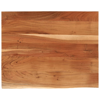 Desk Top 80x80x3.8 cm Square Solid Wood Acacia Live Edge Natural Solid Acacia Wood 90 cm