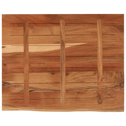 Desk Top 80x80x3.8 cm Square Solid Wood Acacia Live Edge Natural Solid Acacia Wood 90 cm