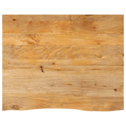 Table Top Live Edge 80x80x2.5 cm Solid Wood Mango Natural Solid Mango Wood 90 cm