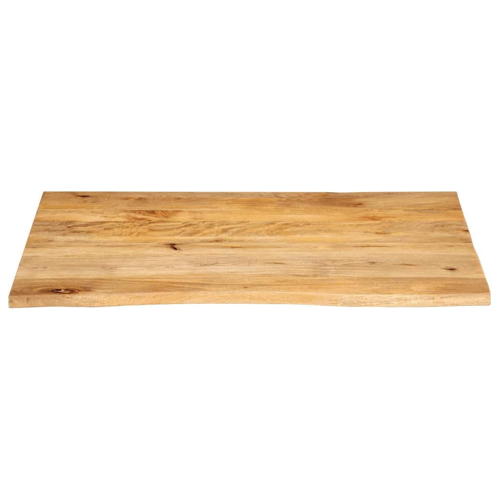 Table Top Live Edge 80x80x2.5 cm Solid Wood Mango Natural Solid Mango Wood 100 cm