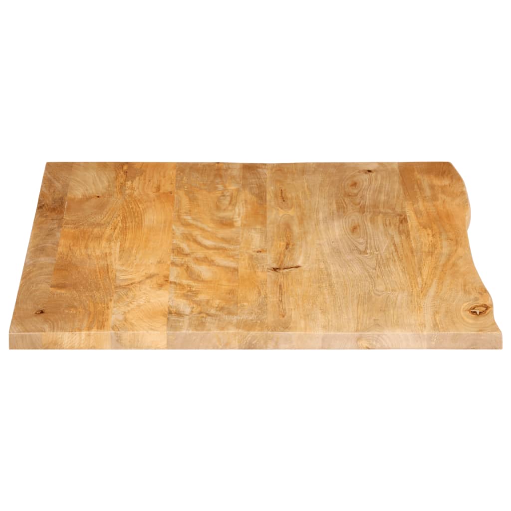 Table Top Live Edge 80x80x2.5 cm Solid Wood Mango Natural Solid Mango Wood 100 cm