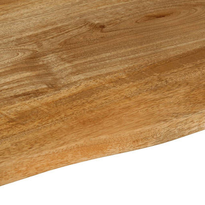 Table Top Live Edge 80x80x2.5 cm Solid Wood Mango Natural Solid Mango Wood 100 cm