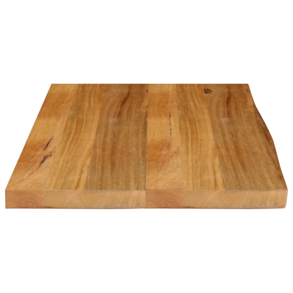 Table Top Live Edge 60x60x3.8 cm Solid Wood Mango Oak Finished 70 cm
