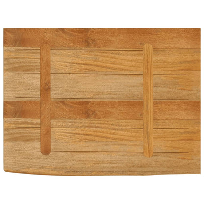 Table Top Live Edge 60x60x3.8 cm Solid Wood Mango Oak Finished 70 cm