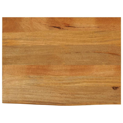Table Top Live Edge 60x60x3.8 cm Solid Wood Mango Oak Finished 90 cm