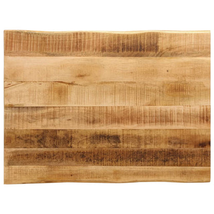 Table Top Live Edge 60x60x2.5 cm Solid Wood Rough Mango Thickness 25 mm Rough Mango wood(natural) 70 cm