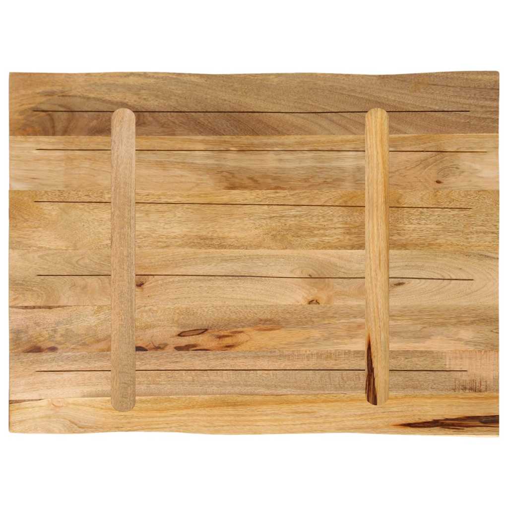 Table Top Live Edge 60x60x2.5 cm Solid Wood Rough Mango Thickness 25 mm Rough Mango wood(natural) 80 cm