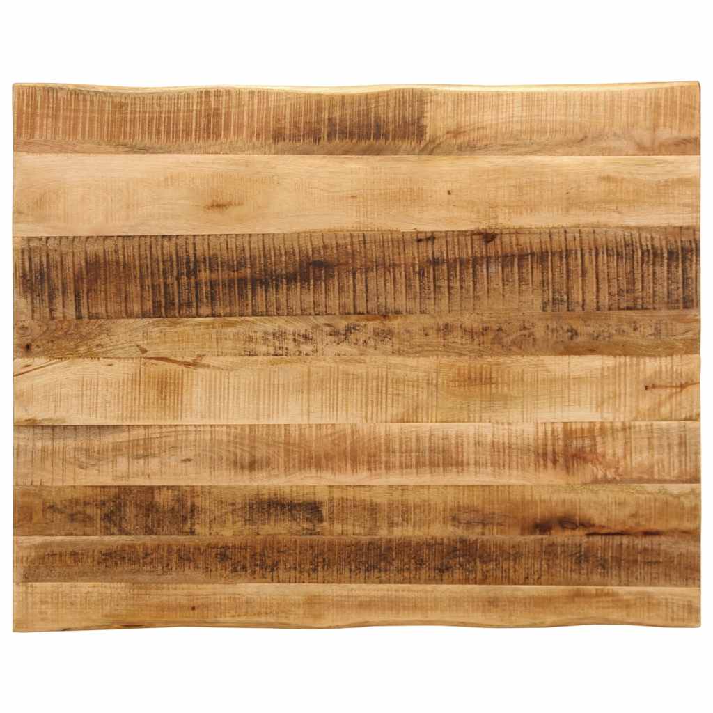 Table Top 80x80x3.8 cm Live Edge Solid Wood Mango Thickness 38 mm Rough mango wood(natural) 100 cm