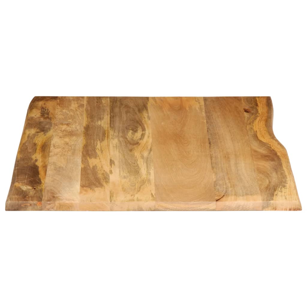 Table Top 80x80x3.8 cm Live Edge Solid Wood Mango Thickness 38 mm Mango wood(natural) 90 cm
