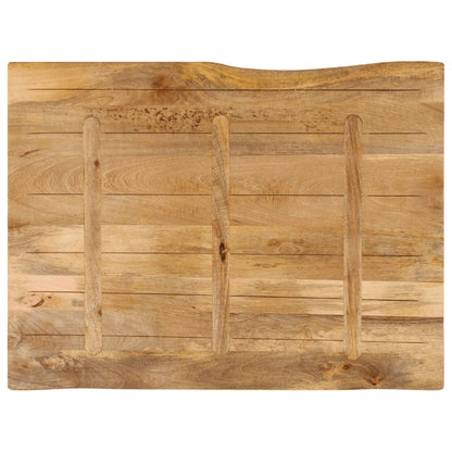 Table Top 80x80x3.8 cm Live Edge Solid Wood Mango Thickness 38 mm Mango wood(natural) 90 cm