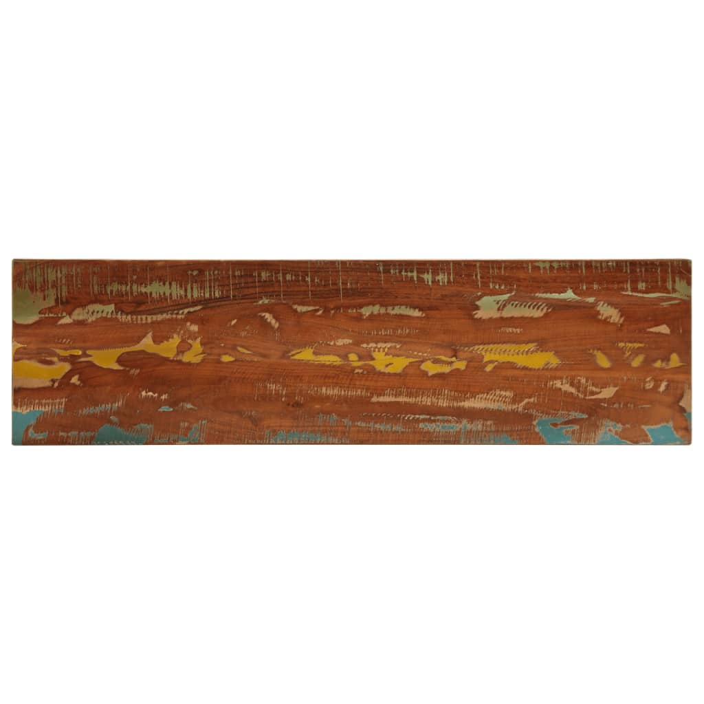 Table Top 40x40x2.5 cm Square Solid Wood Reclaimed Thickness 25 mm Reclaimed wood(multicolour) 110 cm