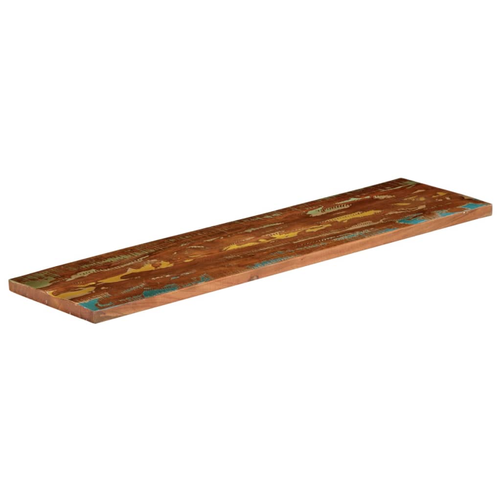 Table Top 40x40x2.5 cm Square Solid Wood Reclaimed Thickness 25 mm Reclaimed wood(multicolour) 110 cm