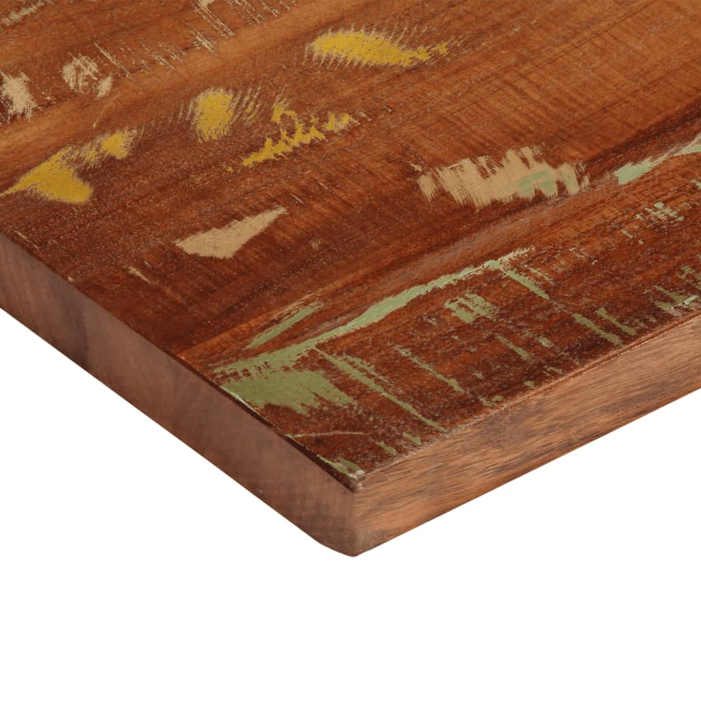Table Top 40x40x2.5 cm Square Solid Wood Reclaimed Thickness 25 mm Reclaimed wood(multicolour) 110 cm
