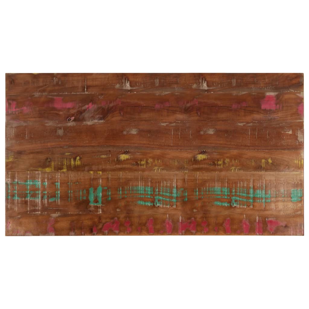 Table Top 50x50x2.5 cm Square Solid Wood Reclaimed Thickness 25 mm Reclaimed wood(multicolour) 100 cm