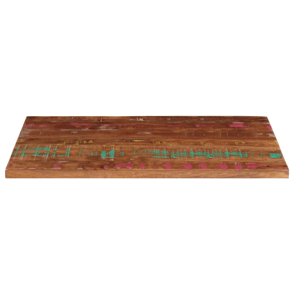 Table Top 50x50x2.5 cm Square Solid Wood Reclaimed Thickness 25 mm Reclaimed wood(multicolour) 100 cm