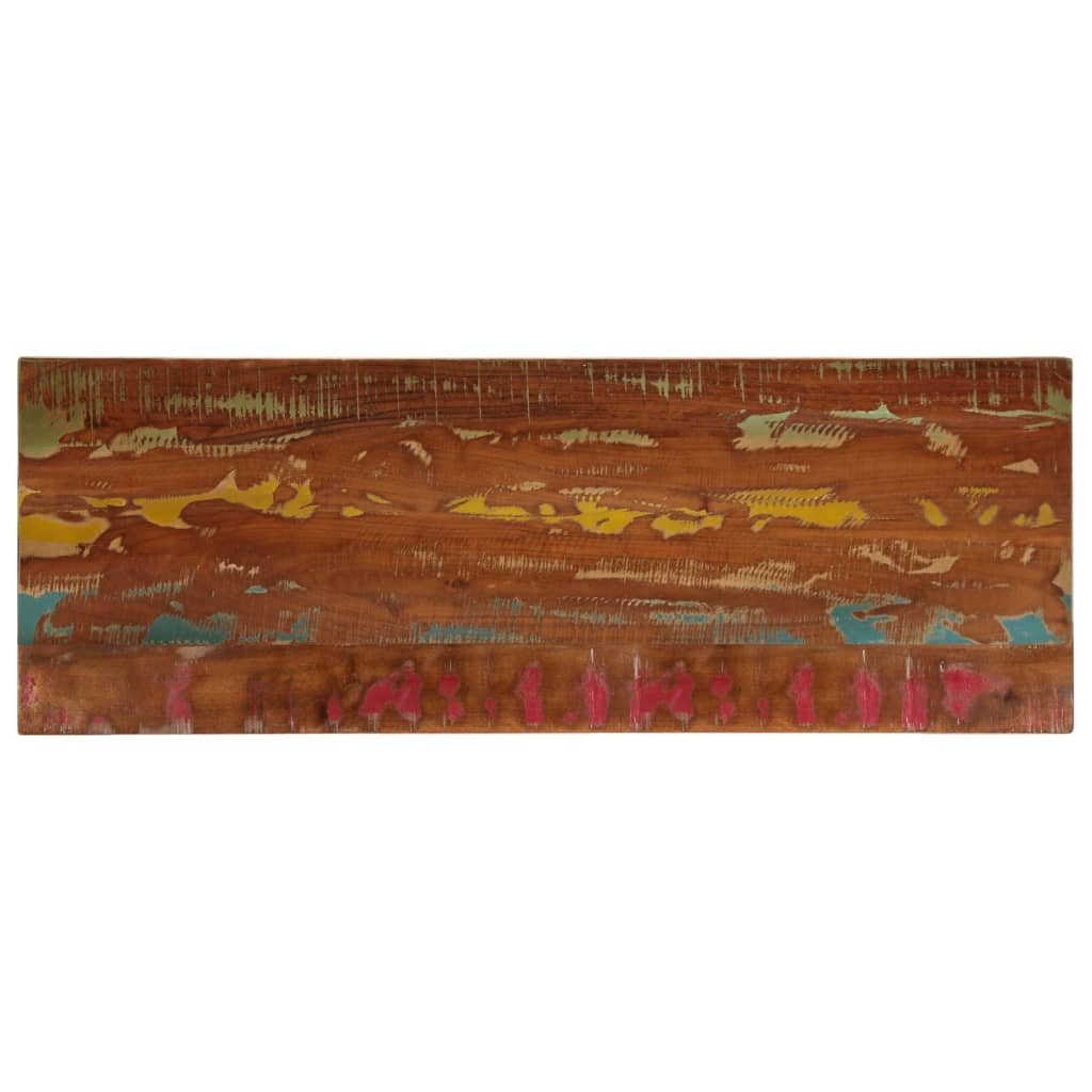 Table Top 50x50x2.5 cm Square Solid Wood Reclaimed Thickness 25 mm Reclaimed wood(multicolour) 140 cm