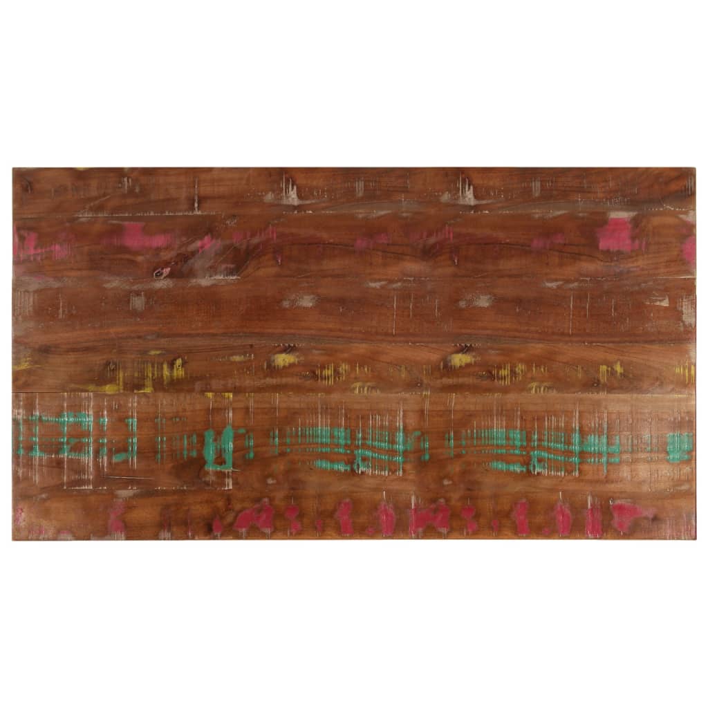 Table Top 60x60x1.5 cm Square Solid Wood Reclaimed Thickness 15 mm Reclaimed wood(multicolour) 120 cm 60 cm