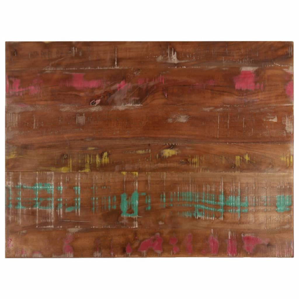 Table Top 60x60x1.5 cm Square Solid Wood Reclaimed Thickness 15 mm Reclaimed wood(multicolour) 80 cm 70 cm