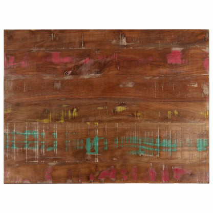 Table Top 60x60x1.5 cm Square Solid Wood Reclaimed Thickness 15 mm Reclaimed wood(multicolour) 80 cm 70 cm