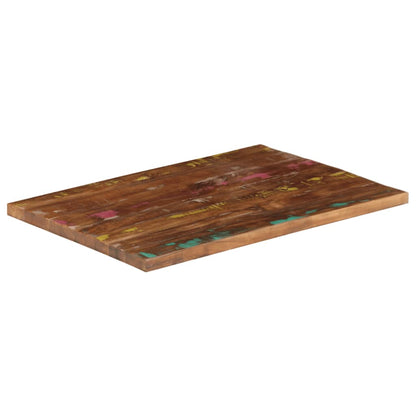 Table Top 60x60x1.5 cm Square Solid Wood Reclaimed Thickness 15 mm Reclaimed wood(multicolour) 90 cm 70 cm