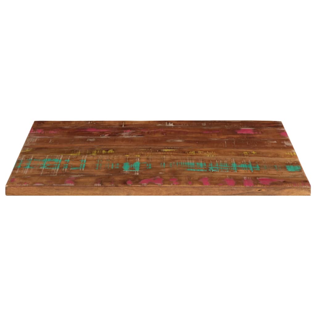 Table Top 60x60x1.5 cm Square Solid Wood Reclaimed Thickness 15 mm Reclaimed wood(multicolour) 90 cm 70 cm