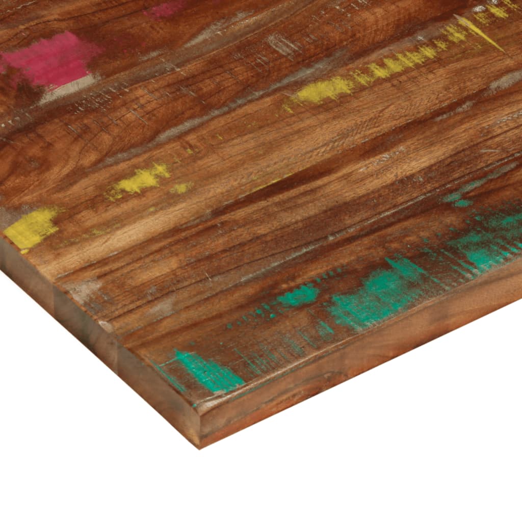 Table Top 60x60x1.5 cm Square Solid Wood Reclaimed Thickness 15 mm Reclaimed wood(multicolour) 90 cm 70 cm