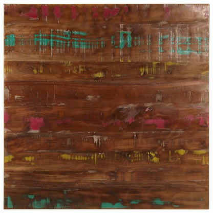 Table Top 60x60x1.5 cm Square Solid Wood Reclaimed Thickness 15 mm Reclaimed wood(multicolour) 80 cm 80 cm