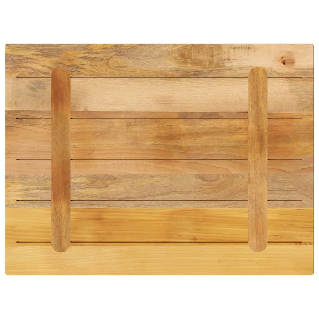 Table Top 50x50x3.8 cm Square Solid Wood Rough Mango Thickness 38 mm Rough Mango wood(natural) 90 cm