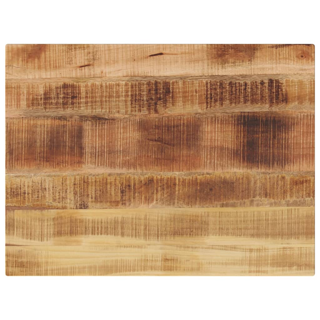 Table Top 60x60x3.8 cm Square Solid Wood Rough Mango Thickness 38 mm Rough Mango wood(natural) 80 cm